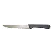 CAC China KESK-50 Steak Knife, 5" Stainless Steel Blade, Black Plastic Handle, Pointed Tip - 1 Dozen 1 image