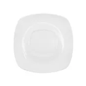CAC China KSE-55 Kingsquare Square Saucer 4.5" x 4.5" x 0.75" Porcelain White Safe - 1 Dozen 1 image