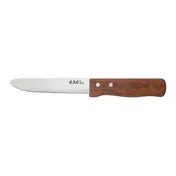 CAC China KWSK-50 Jumbo Steak Knife, 5" Stainless Steel Blade, Wood Handle, Sold per 1 Dozen 1 image