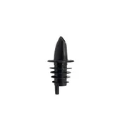 CAC China LQPR-P2BK Free Flow Liquor Pourer, Plastic, Black, With Collar, Sold Per Dozen 1 image