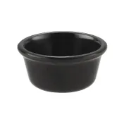 CAC China MRKF-6-BLK - 6 oz Plastic Ramekin, 3-8" Dia, Melamine Black, Dishwasher Safe - 1 Dozen 1 image