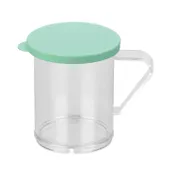 CAC China PDRG-10G-05 Dredge Shaker, 10-11 oz Green Aluminum with Handle, 0.5mm Lid - Set 1 image
