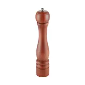 CAC China PMW1-12BN Pepper Mill - 12" Height, Grinding Knob, Solid Hardwood Body, Brown Matte Finish 1 image