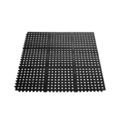 CAC China RMAT-33BK - 3' x 3' (36" x 36") 1/2" Thick Rubber Floor Mat, Black, Slip-Resistant, Grease-Resistant 1 image