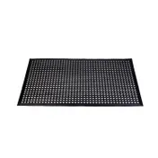 CAC China RMAT-35BK-B Floor Mat, 5' x 3', 1/2" Thick, Black Rubber, Anti-Fatigue, Slip-Resistant 1 image