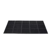 CAC China RMAT-35BK Mat 5' x 3' (60" x 36") 3/4" Thick Black Rubber Anti-Fatigue Slip-Resistant 1 image