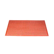 CAC China RMAT-35RD-B Floor Mat, 5' x 3' 1/2" Thick Rubber, Red, Anti-Fatigue Slip-Resistant 1 image