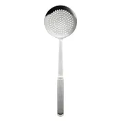 CAC China SBFH-SK12 Skimmer, 4\" dia. x 14-3/8\"L, Hollow Handle, Stainless Steel, Mirror Finish 1 image