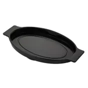 CAC China SBPL-12-UB Oval Underliner, 13" Overall, Bakelite Handle, Fits 11-1/2" to 13-3/4" Platter 1 image