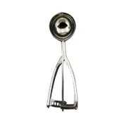 CAC China SICD-12S Squeeze Disher, #12, 2.75 oz., Ambidextrous, Stainless Steel Scoop 1 image