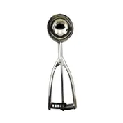 CAC China SICD-16S Squeeze Disher, 2 oz, #16, Ambidextrous, Stainless Steel Scoop 1 image