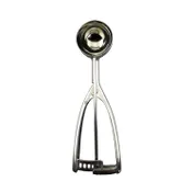 CAC China SICD-30S Squeeze Disher, #30, 1.25 oz., Ambidextrous, Stainless Steel Scoop 1 image