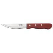 CAC China SKW2-01P Steak Knife, 4-3/4", Pointed Tip, Wood Handle - 12/Pack 1 image