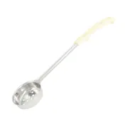 CAC China SPCP-3IV Portion Control Spoon, 3 oz, Stainless Steel, Ivory Handle, Perforated 1 image