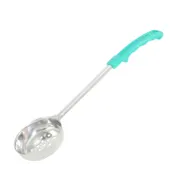 CAC China SPCP-4GN Portion Control Spoon, 4 oz, Stainless Steel, Green Handle 1 image