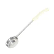 CAC China SPCT-3IV Portion Control Spoon, 3 oz, Solid, Ivory Handle, Stainless Steel 1 image