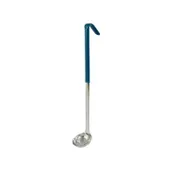 CAC China SSLD-05GN Ladle, 0.5 oz., 11-3/8"L, One-Piece, Green Handle, Stainless Steel 1 image