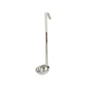 CAC China SSLD-30IV Ladle, 3 oz., 12-3/4"L, One-Piece, Ivory Handle, Stainless Steel 1 image