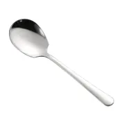 CAC China SSLS-8 Solid Serving Spoon, 8-1/2", Stainless Steel, Mirror Finish - 1 Dozen 1 image