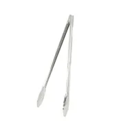 CAC China SSUT-16-05 Utility Tongs, 16" Stainless Steel, Black Cherry Color, Non-Coated Handle 1 image