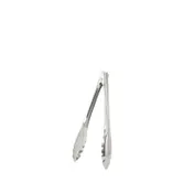 CAC China SSUT-9-05 Utility Tongs, 9.5"L, Stainless Steel, Black/Cher, Non-Coated Handle 1 image