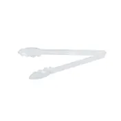 CAC China UTKU-12C Utility Tongs - 12"-13" Length, Clear Plastic Construction, Non-Coated Handle 1 image