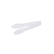 CAC China UTKU-6C Utility Tongs - 6" Length, Clear Plastic, Non-Coated Handle, 3-9" Grip 1 image