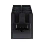 Vollrath CTNCLS-06 Napkin Dispenser 9-1/16"Wx19-1/4"Dx15-3/16"H Holds 100 Black ABS Napkins Cup Lid 1 image