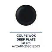 Ariane Porcelain AVCARN259012003 Round Wok Deep Plate, 11" (28 cm), Black Dazzle Porcelain - 6/Case 1 image