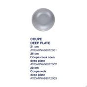 Ariane Porcelain AVCARNA68012003 China Plate, 11" Round Wok Deep, Oxide Fly Ash Porcelain - 6/Case 1 image