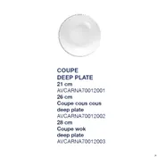 Ariane Porcelain AVCARNA70012003 Coupe Round Wok Deep Plate, 11" Oxide Pearl White Porcelain - 6/Case 1 image
