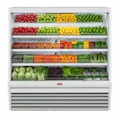 Howard-McCray R-OP35E-4-LED Merchandiser, 51" W x 78.5" H, White, 3 LED Shelves, 15' Mirror, 115V 3A 1 image