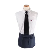 Chef Revival 3PWACNV Waist Apron, 25" x 11" Long, 3 Pocket, Navy Blue, Duraserv 100% Spun Polyester 1 image