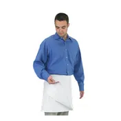 Chef Revival 603FW Waist Apron, 34" x 17", White, EZ-Blend Poly/Cotton 1 image