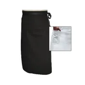 Chef Revival A011BK Waist Apron, 34" x 29", 1-Pocket, EZ-Blend Poly Cotton, Black 1 image