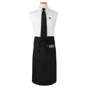 Chef Revival CL2PWABK Bistro Waist Apron, 33" x 30", 2-Pocket, Black, Polyester 1 image