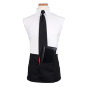 Chef Revival CL3PWACBK-1 Waist Apron, 25" x 11" Long, 3 Pocket, Black, DuraSERV Polyester 1 image