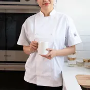 Chef Revival J005-XL Classic Chef's Jacket, X-Large, White, Poly/Cotton, Short Sleeve 2 image