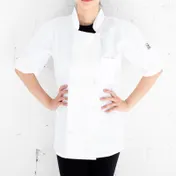 Chef Revival J105-2X Chef's Jacket, 2X-Large, White, Poly/Cotton, Short Sleeve, Double Breasted 2 image