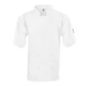 Chef Revival J105-L Basic Chef's Jacket, Large, Double Breasted, Short Sleeve, White Poly/Cotton 1 image