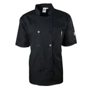 Chef Revival J109BK-XL Chef's Jacket, X-Large, Black, Poly/Cotton, Short Sleeve, Double Breasted 1 image