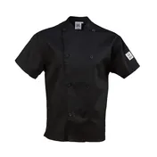 Chef Revival J205BK-2X Black Chef Coat, 2X-Large, Unisex, Poly/Cotton, Short Sleeve 1 image