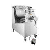 Hobart MG2032+BUILDUP Floor Mixer Grinder - 200lb 7.5hp Grind 1hp Mix Hopper Stainless Cyl 4" Casters 8’ Cord NSF 1 image