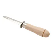 Korin HA-1301 Clam Knife, 8"L, Forged Stainless Steel Blade, Rounded Wood Handle, Dishwasher Safe 1 image