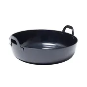 Korin TK-303-01-51 Tempura Pot, 20" dia. x 5"H, Double Handle, Iron, Black 1 image