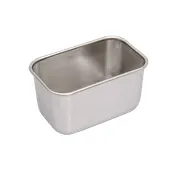 Korin TK-501-23-INSIDE - Stainless Steel Pan Insert, 4-1/4" L x 2-3/4" W x 2-1/4" H, Rectangular, Fits Yakumi Pan, Utensil Holder Organizer 1 image