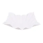 Korin TK-626-01 Hot Pot Paper Liner, 9" x 9" Square, White Paper, Scalloped Edges - 1/Pack 1 image