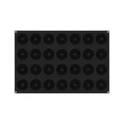 Louis Tellier SQ094 Mid Donuts Mold, 3.38 Oz, 2.75" Dia. x 1.26" H Silicone, Uncoated 2 image