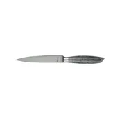 Libbey 201-2894 Steak Knife - 9-3/8" Gray Plastic Handle, 13/0 Stainless Steel Blade - 12/Case 1 image