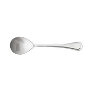 Libbey 492015 Solid Serving Spoon, 9 1/2" 18/8 Stainless Steel Louvre Handle - 1/Case 1 image